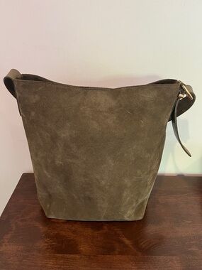 Madewell Olive Suede Shoulder Bag